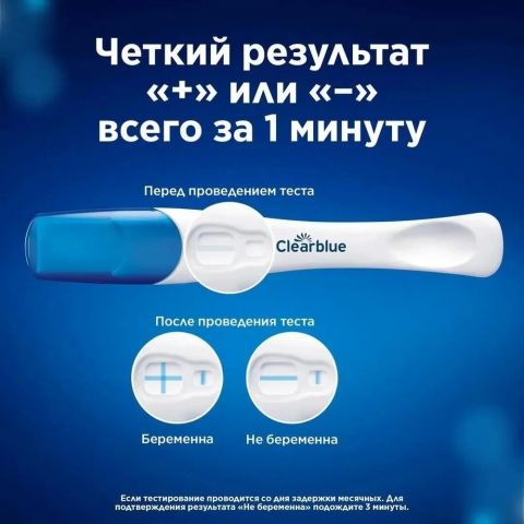 Тест на беременность Clearblue Plus, 1 шт.